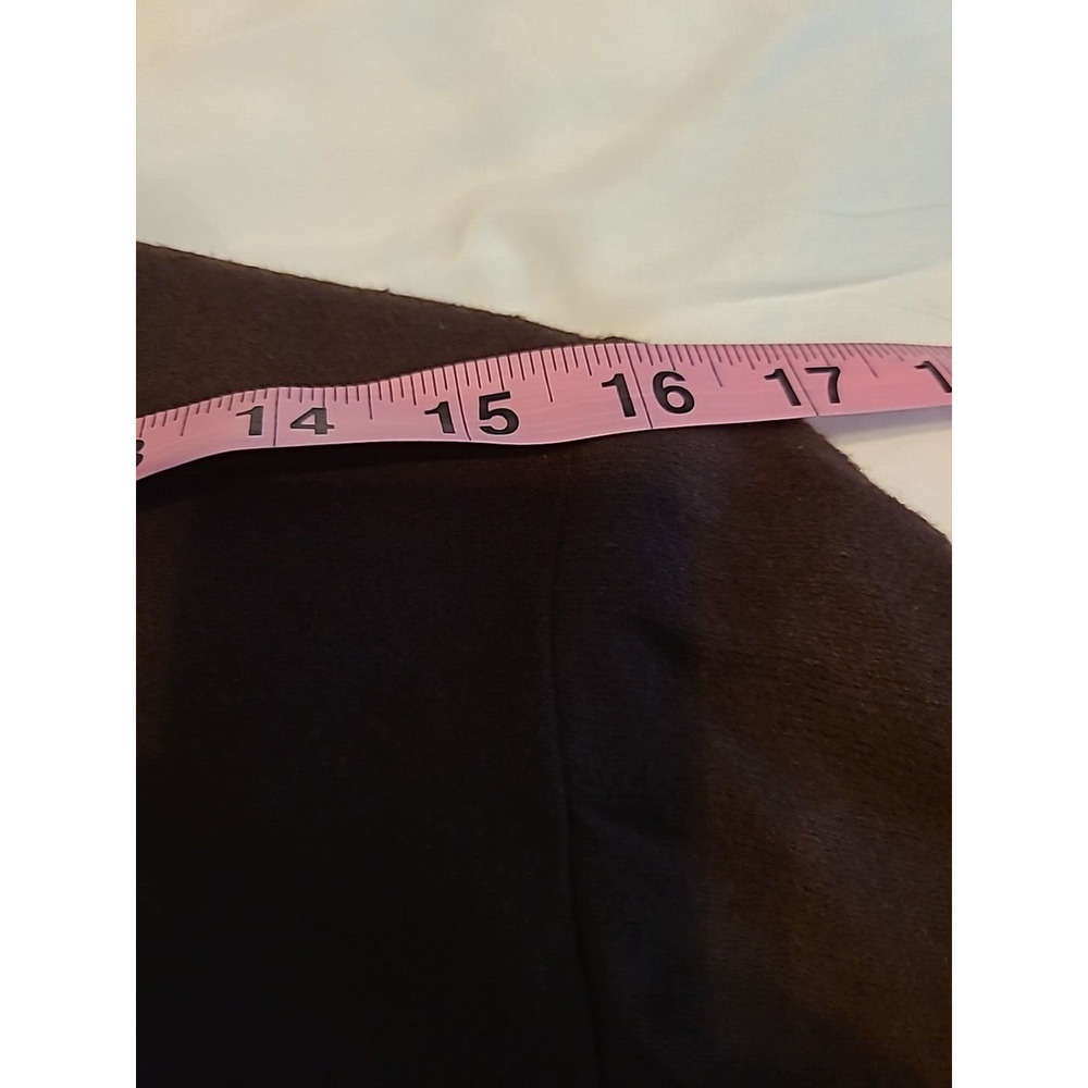 Wintersilks Blazer P14 Brown Pockets Flower Applique Wool Silk Vintage Y2K - Picture 9 of 12